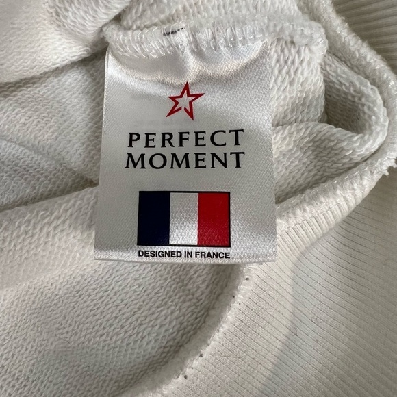 Perfect Moment White Zip Front Hoodie Sweatshirt Size M - Picture 4 of 10